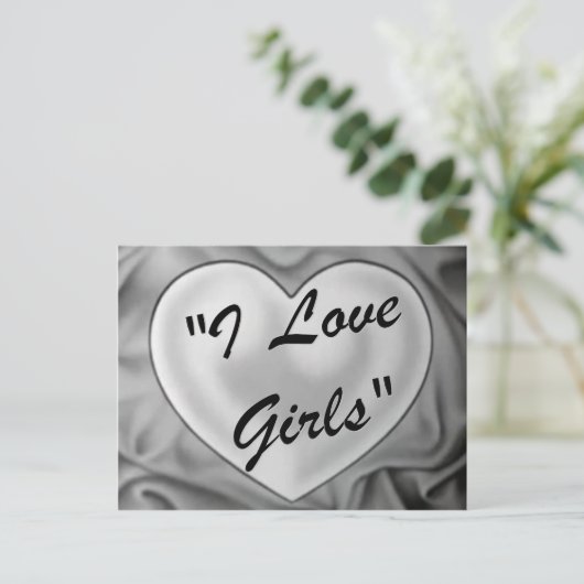 Carte Postale J'aime les filles (Debout devant)