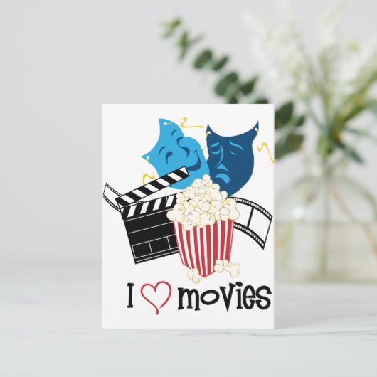 Carte Postale J'aime les films (Debout devant)