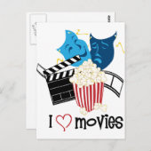 Carte Postale J'aime les films (Devant / Derrière)
