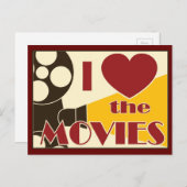 Carte Postale J'aime les films (Devant / Derrière)