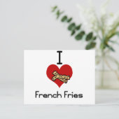 Carte Postale J'aime les frites (Debout devant)