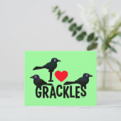 Carte Postale J'Aime Les Grackles (Debout devant)