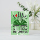 Carte Postale J'Aime Les Grands Livres (Debout devant)