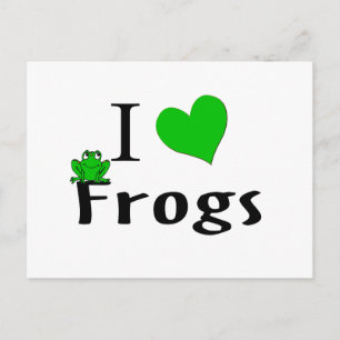 Carte Postale J'aime les Grenouilles