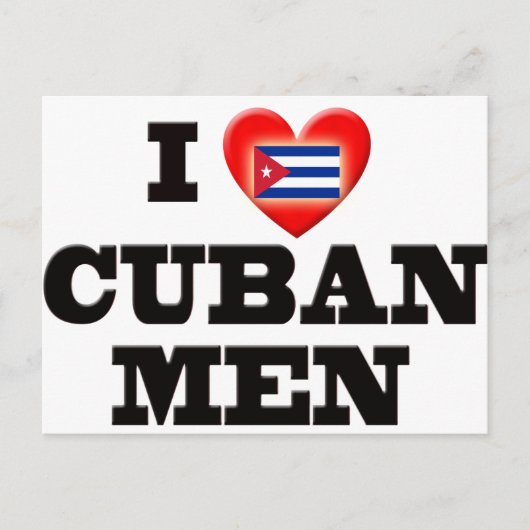 Carte Postale J'aime les hommes cubains (Devant)