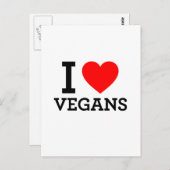 Carte Postale J'aime les légumes (Devant / Derrière)