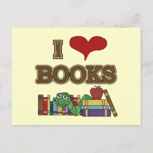 Carte Postale J'aime les livres