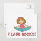 Carte Postale J'Aime Les Livres ! (Devant / Derrière)