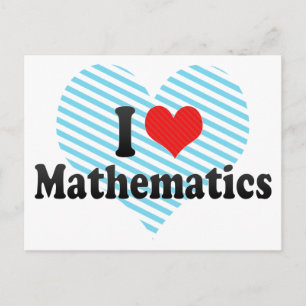 Carte Postale J'aime les mathématiques