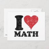 Carte Postale J'aime les maths (Devant / Derrière)