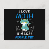 Carte Postale J'Aime Les Maths Ça Fait Pleurer Les Gens (Devant)