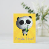 Carte Postale J'aime les mignons pandas (Debout devant)
