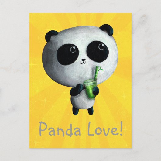 Carte Postale J'aime les mignons pandas (Devant)