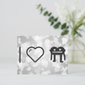 Carte Postale J'aime les monstres (Debout devant)