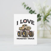 Carte Postale J'aime les monstres camions (Debout devant)