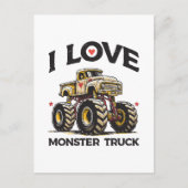 Carte Postale J'aime les monstres camions (Devant)