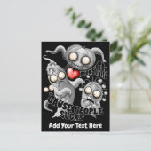 Carte Postale J'aime les monstres parce que les gens aiment les (Debout devant)