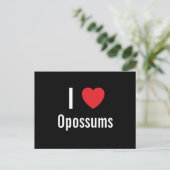 Carte Postale J'aime les opossums (Debout devant)