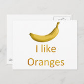 Carte Postale J'aime les oranges (Devant / Derrière)