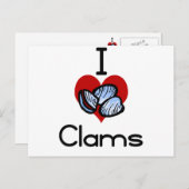Carte Postale J'aime les palourdes (Devant / Derrière)