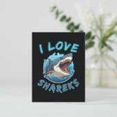 Carte Postale J'aime les pêcheurs de requins (Debout devant)