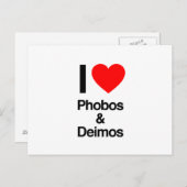 Carte Postale j'aime les phobos et les deimos (Devant / Derrière)