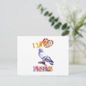 Carte Postale J'aime les pigeons (Debout devant)