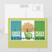 Carte Postale J'Aime Les Poires (Devant / Derrière)