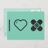 Carte Postale J'aime les premiers soins (Devant / Derrière)