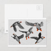 Carte Postale J'Aime Les Puffins ! (Devant / Derrière)