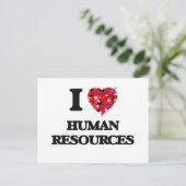 Carte Postale J'aime les ressources humaines (Debout devant)