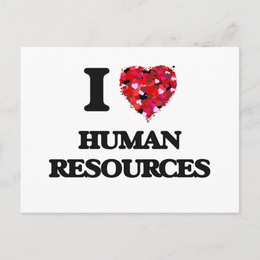 Carte Postale J'aime les ressources humaines (Devant)