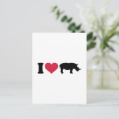 Carte Postale J'aime les Rhinos (Debout devant)