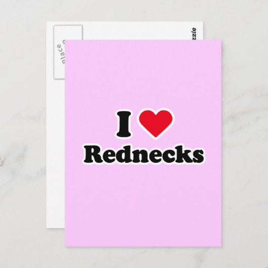 Carte Postale J'aime les rouges (Devant / Derrière)