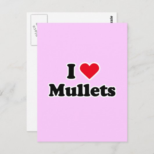 Carte Postale J'aime les rougets (Devant / Derrière)