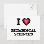 Carte Postale J'aime les sciences biomédicales (Devant / Derrière)