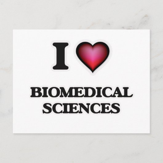 Carte Postale J'aime les sciences biomédicales (Devant)