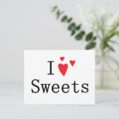 Carte Postale J'aime les sucreries (Debout devant)