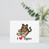 Carte Postale J'aime les tigres (Debout devant)