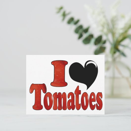 Carte Postale J'aime les tomates (Debout devant)
