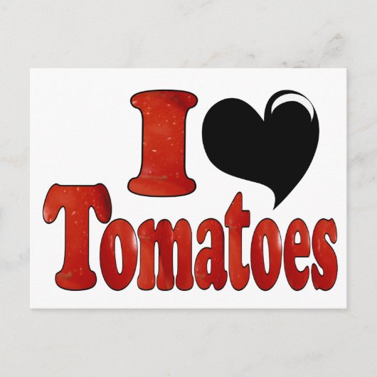Carte Postale J'aime les tomates (Devant)