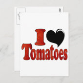 Carte Postale J'aime les tomates (Devant / Derrière)