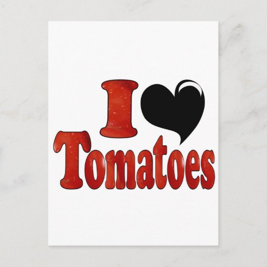 Carte Postale J'aime les tomates (Devant)