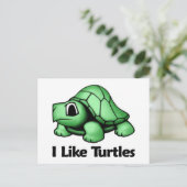 Carte Postale J'Aime Les Tortues (Debout devant)