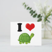 Carte Postale J'Aime Les Tortues (Debout devant)
