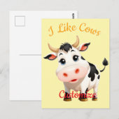 Carte Postale J'aime les vaches Art Thunder_Cove (Devant / Derrière)