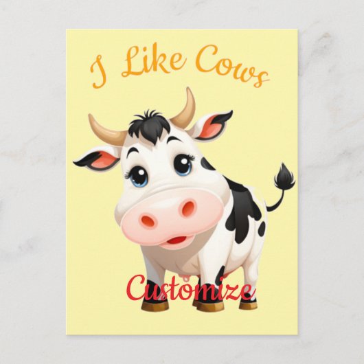 Carte Postale J'aime les vaches Art Thunder_Cove (Devant)