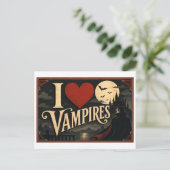 Carte Postale "J'aime les vampires" (Debout devant)