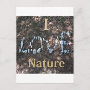 Carte Postale J'aime les vêtements et les cadeaux de la nature