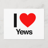 Carte Postale j'aime les yews (Devant)